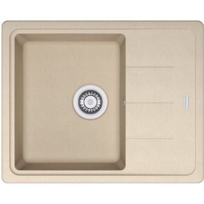Franke Basis BFG 611-62 kjøkkenvask i granittkompositt beige med avrenningsfelt