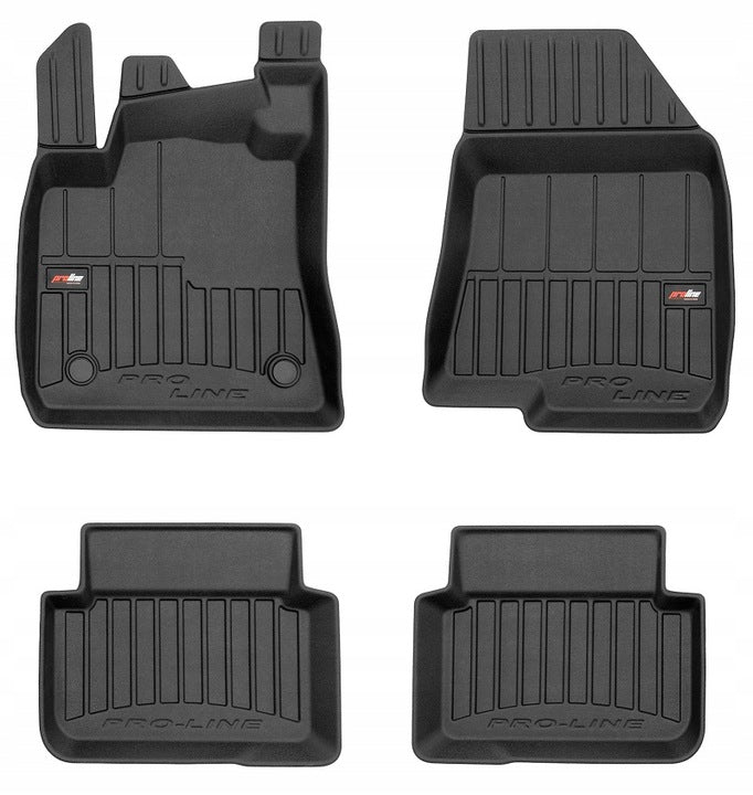 Frogum 3D Premium gulvmatter til Dacia Logan III (2020–) – svarte TPE-matter med 60 mm sidekant, sett med 4 stk.