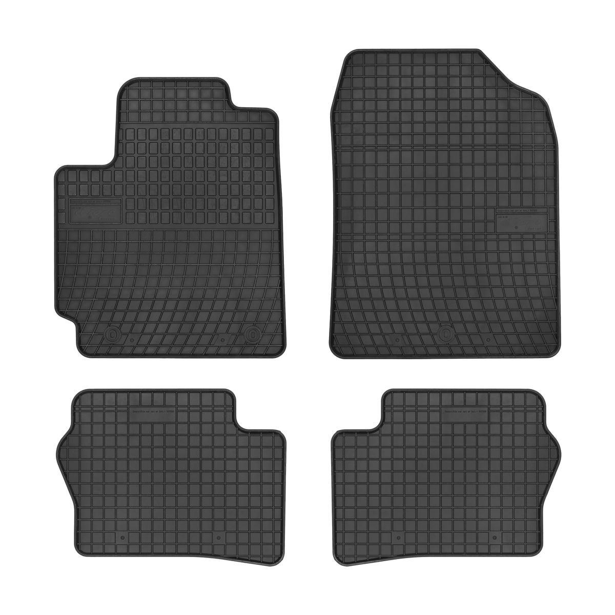 Frogum gummimatter til Kia Picanto III (2017–) – svart med 1 cm sidekant, sett med 4 stk