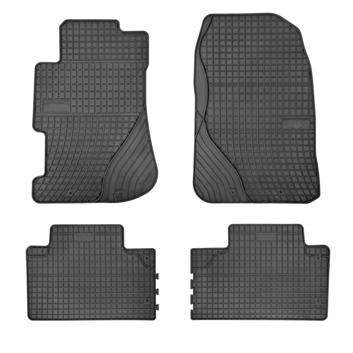 Frogum gummimatter til Honda Civic VII 3d/5d (2001-2006) – svart, sett med 4, sidekant 1 cm