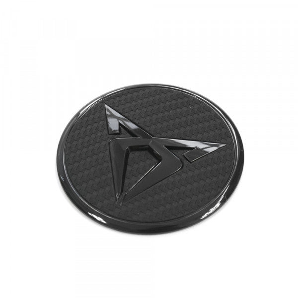 Svart emblem/logo til Seat CUPRA Black i ABS-materiale for motordeksel