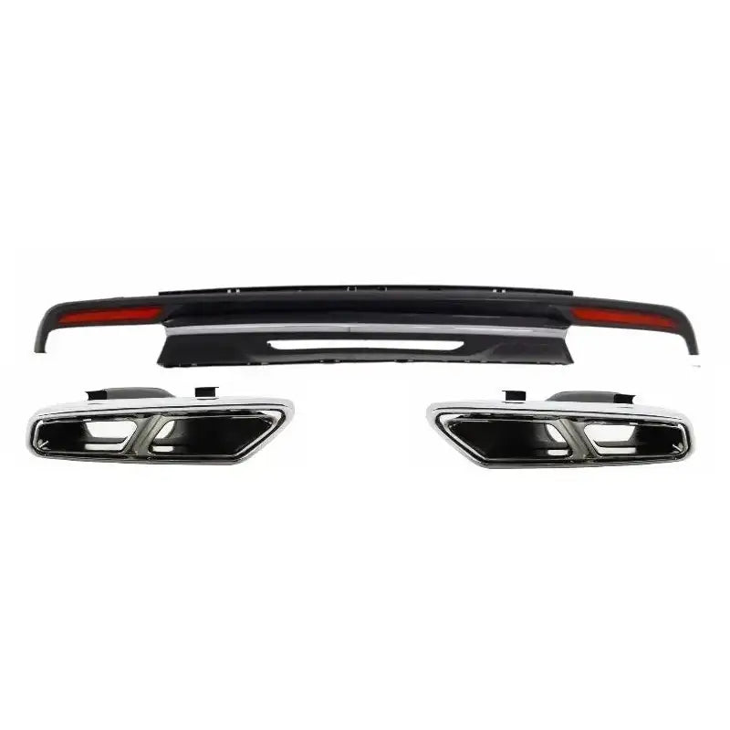 Air Diffuser Exhaust Muffler Tips Suitable for Mercedes S-class W222 (2013-06.2017) S65 Design Only Bumper Sport Paket