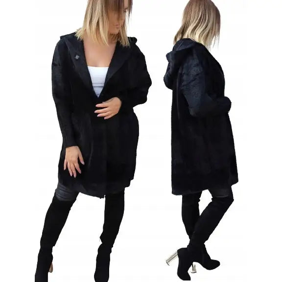 Alpakka Kåpe Cape med Hette Oversize