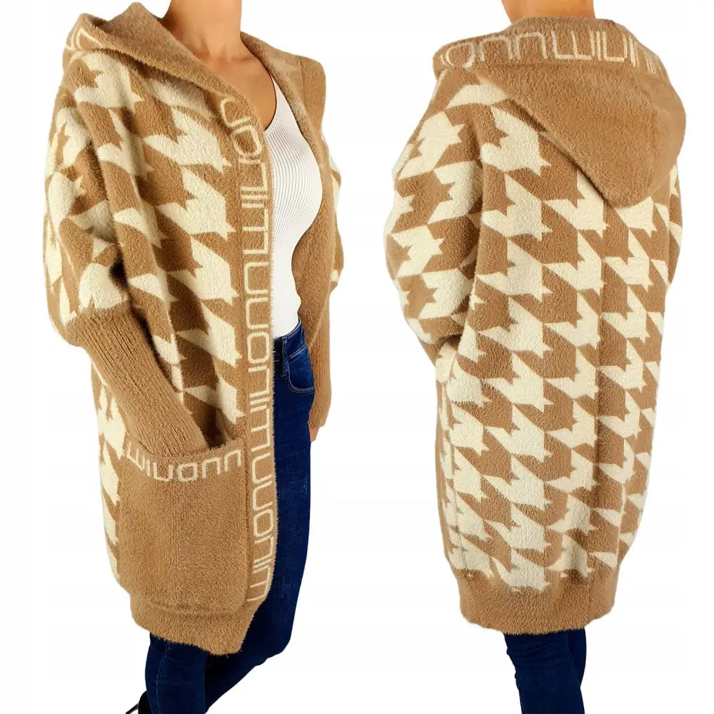 Alpakka Kåpe Dame Jakke Dame Ull med Hette