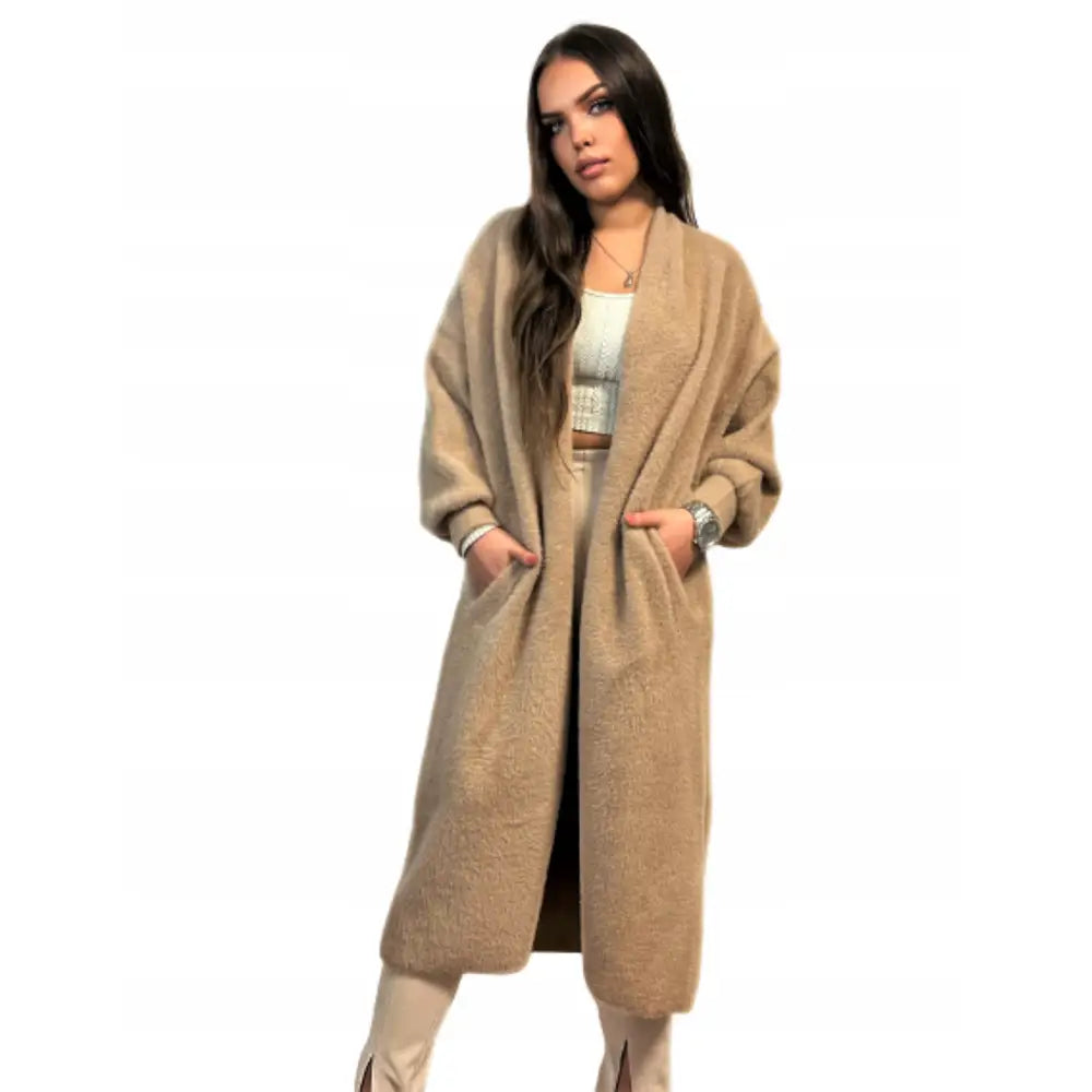 Alpakka Kardigan Frakk Lang Oversize