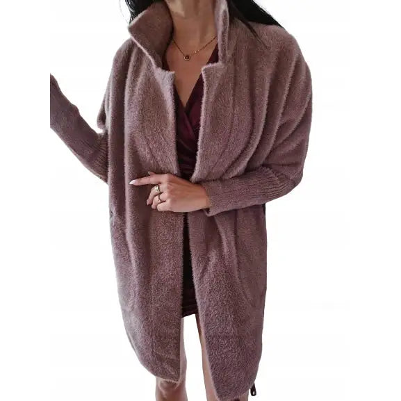 Alpakka Varm Frakk Kast Jakke med Krage