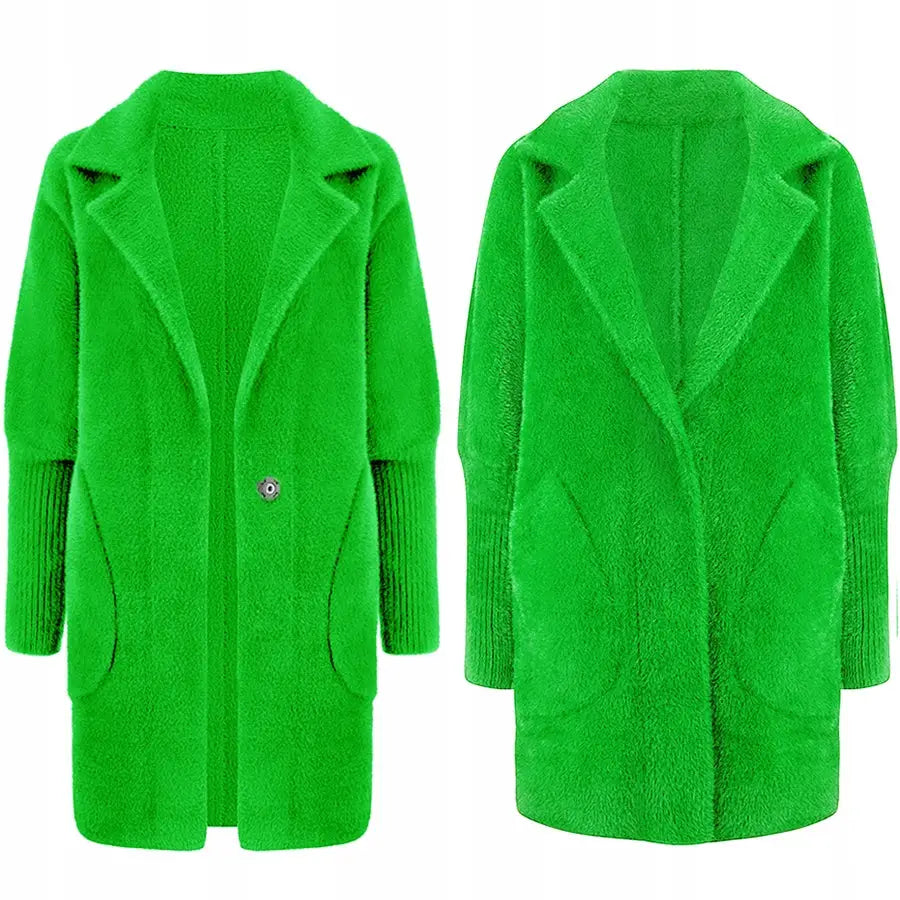 Alpakka Varm Kåpe Cape Jakke Ull - Grønn v