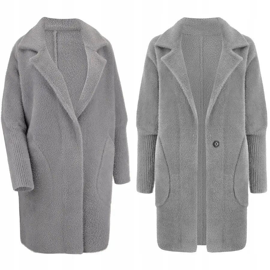 Alpakka Varm Kåpe Kast Jakke Ull - Flerfarget v