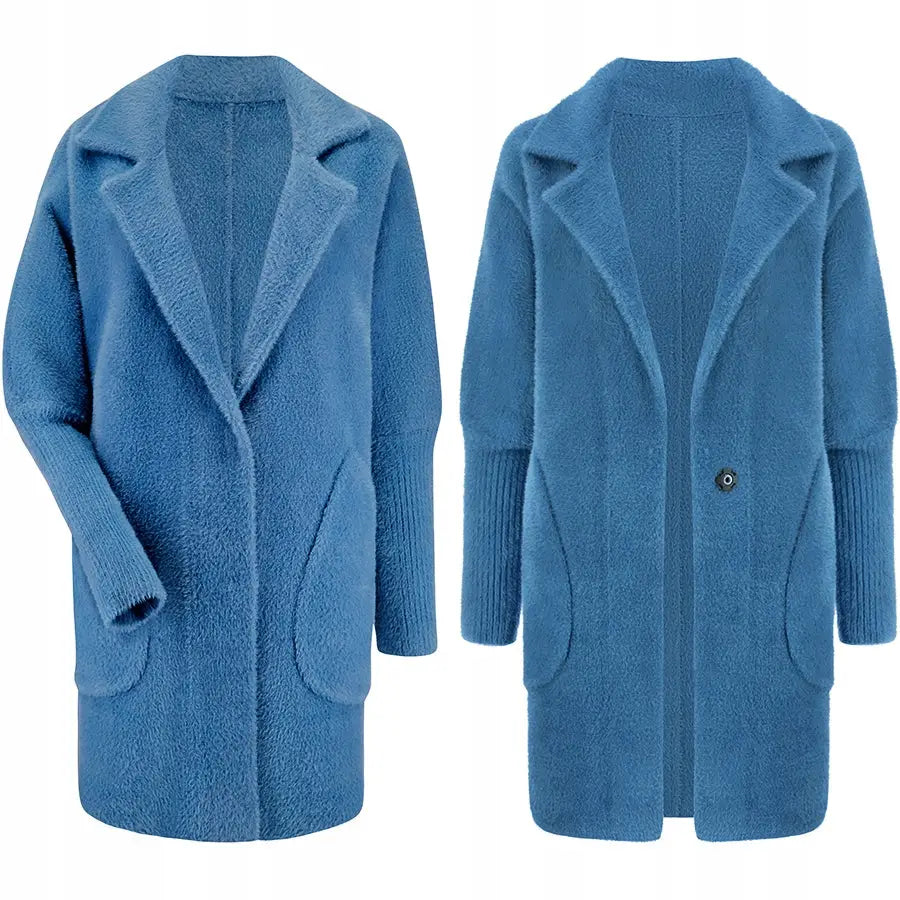 Alpakka Varm Kåpe Omslag Jakke Ull - Flerfarget v