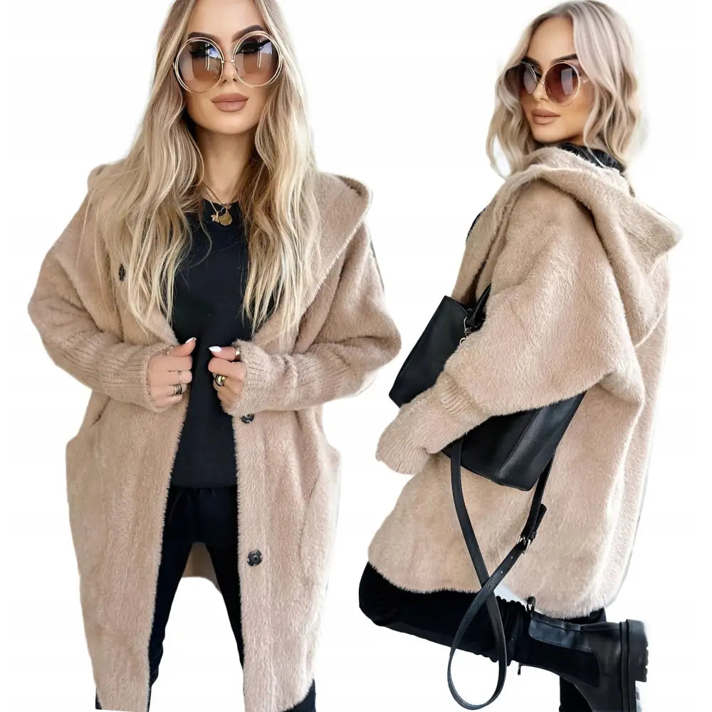 Alpakka Varm Myk Ullkåpe Cape