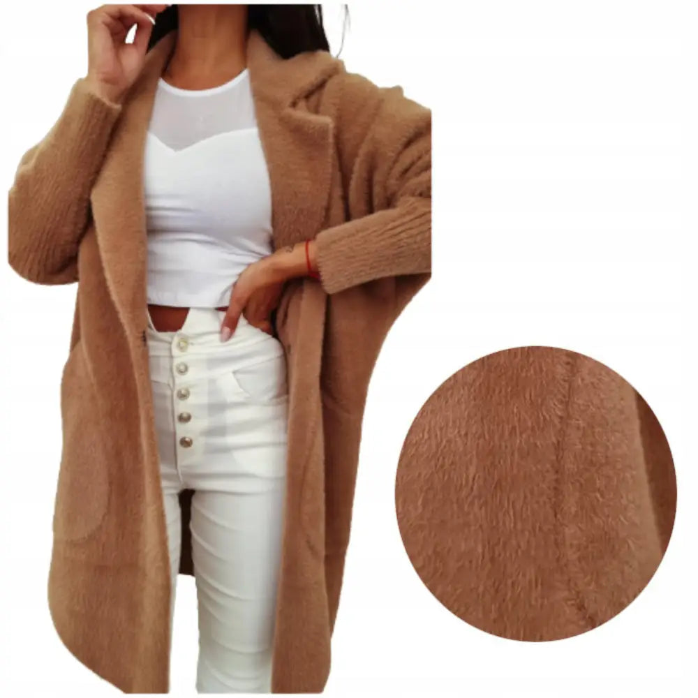 Alpakkafrakk Dame mange Farger - Brun