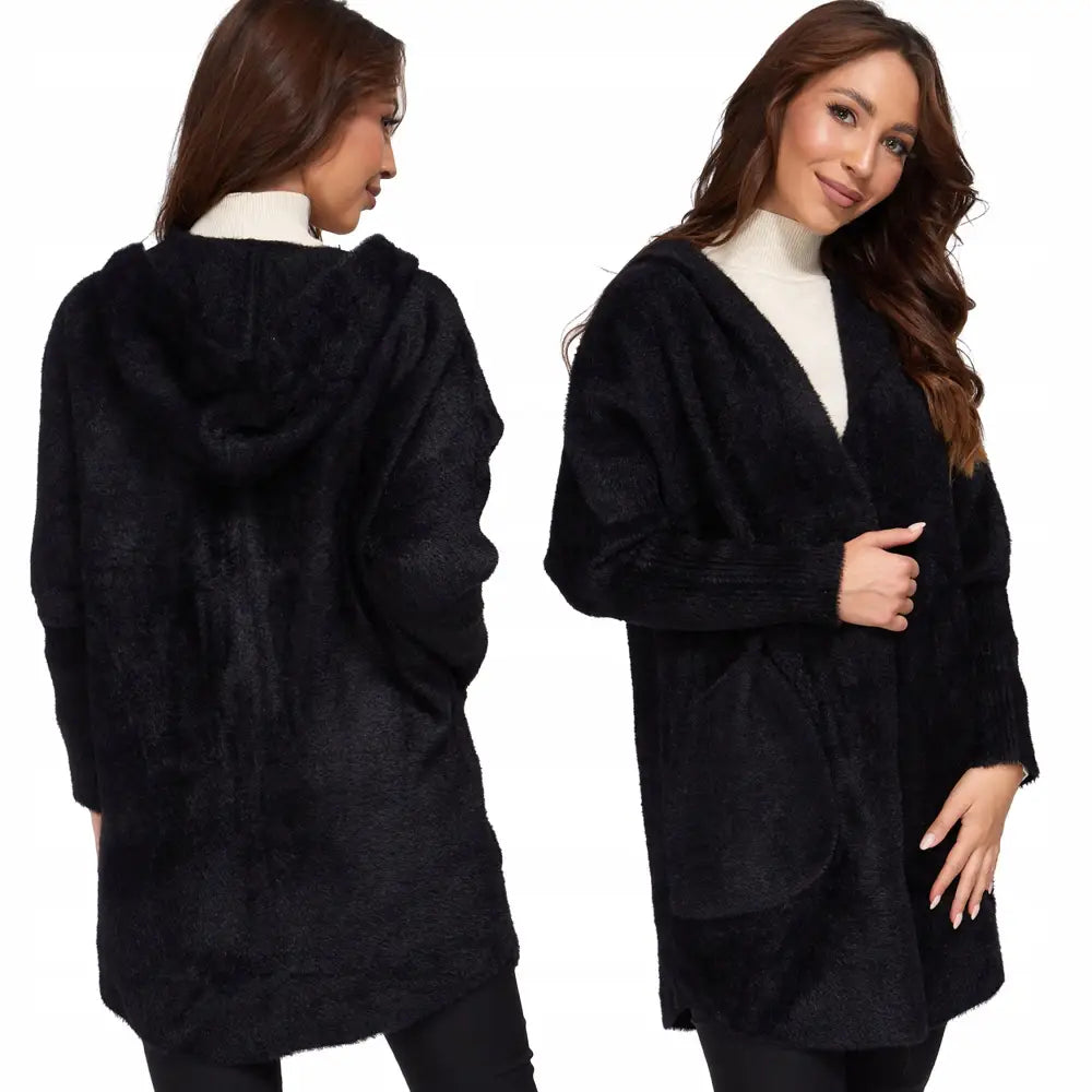 Alpakkafrakk med Hette Lang og Oversized - One Size