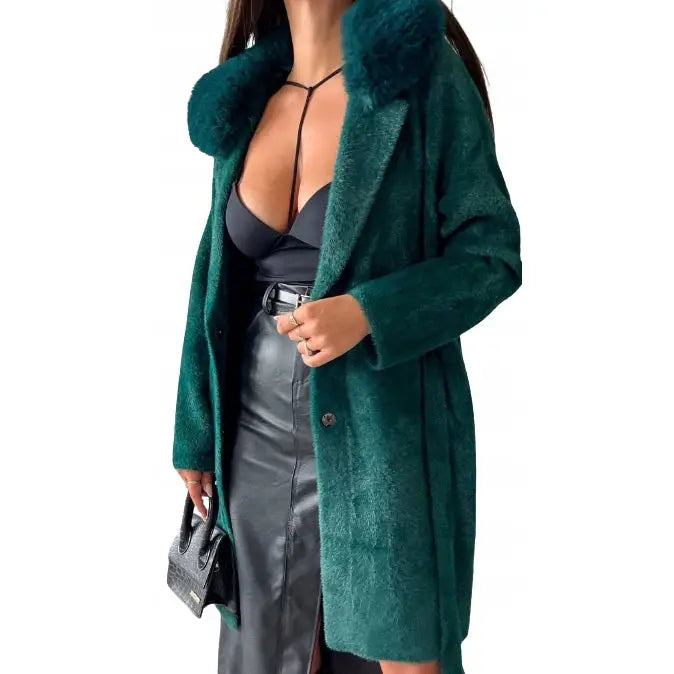 Alpakkafrakk Oversize Jakke Kåpe Varm