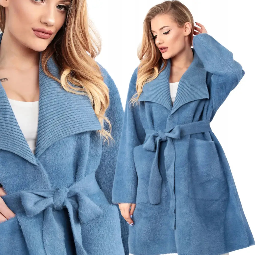 Alpakkakåpe med Bindebelte Farger 2043