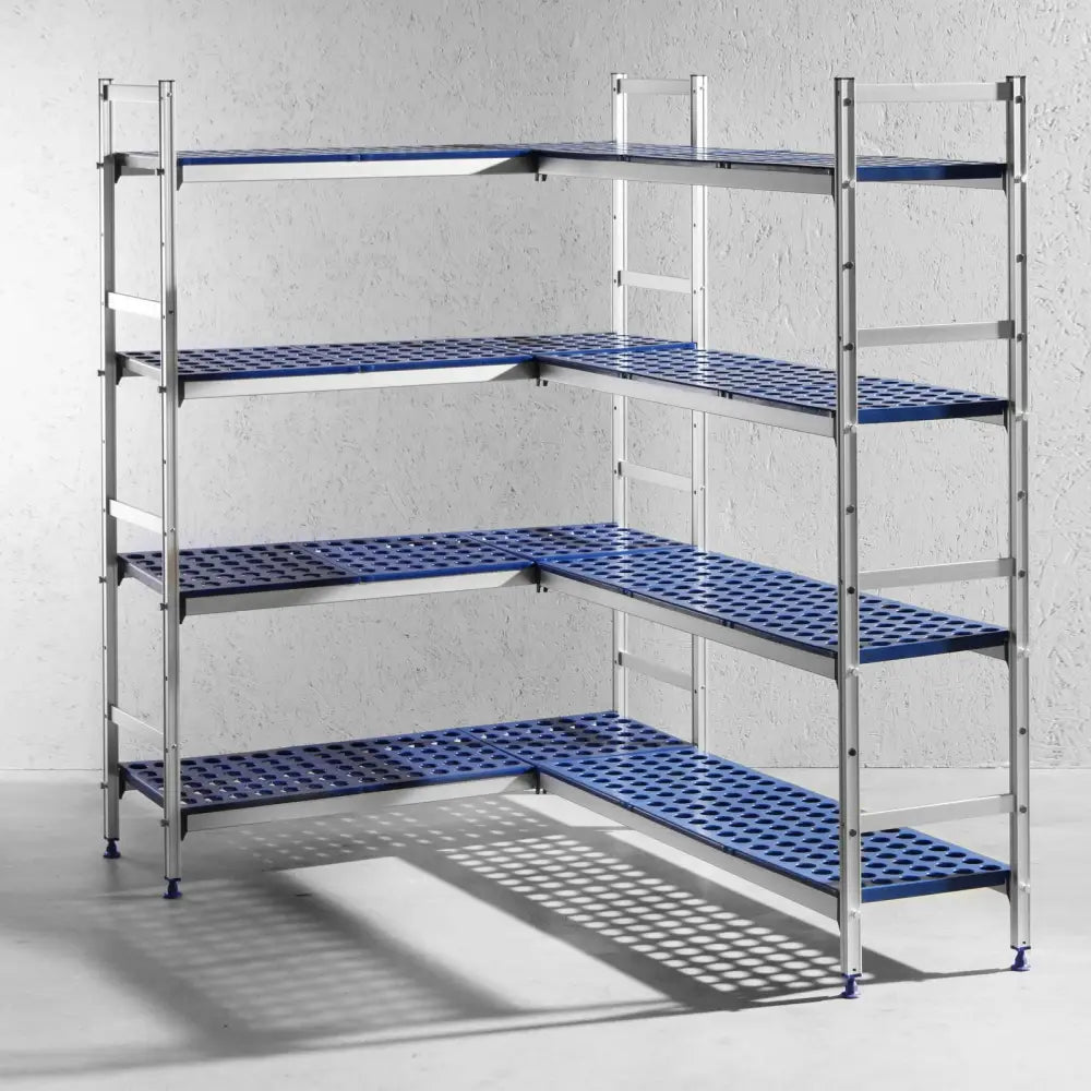 Aluminium Gastronomisk Lagerhylla for Kjøkken med Gn1/1 Beholdere Bredde 112 Cm.