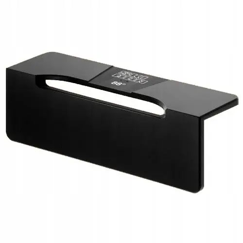 Aluminiumsvinkel fra Ski Man, sort rektangulær vinkeljern med tydelig utskjæring og vinkelmarkering på toppen.