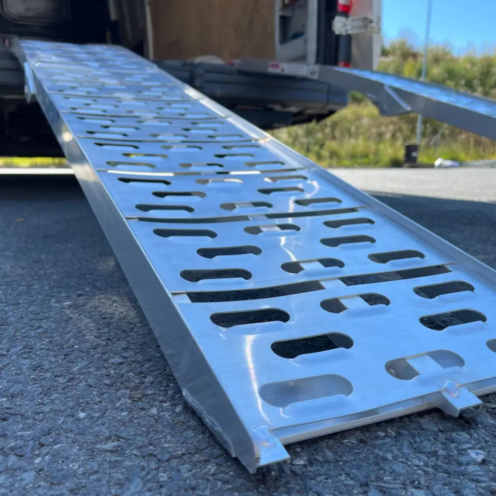 Aluminum Ramper (2 Stk) V2 Maks Belastningskapasitet 680 Kg Shark Atv Moto