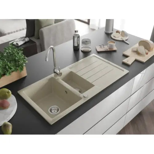 Andres Kjøkkenvask 1 1/2 Kum 1000x500 Mm Beige - 6515101510-69