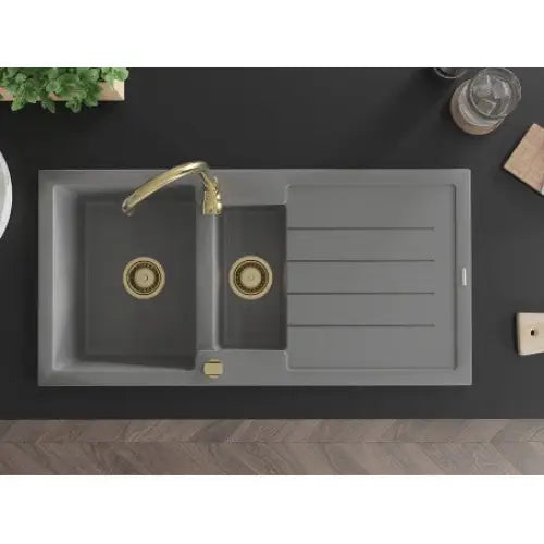 Andres Kjøkkenvask 1 1/2 Kum 1000x500 Mm Grå - 6515101510-71-g