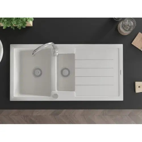 Andres Kjøkkenvask 1 1/2 Kum 1000x500 Mm Hvit - 6515101510-20