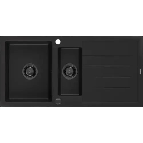 Andres Kjøkkenvask 1 1/2 Kum 1000x500 Mm Svart 6515101510-77-b
