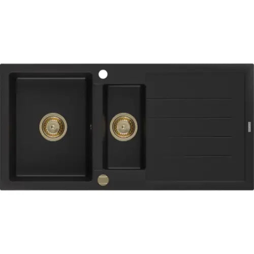 Andres Kjøkkenvask 1 1/2 Kum 1000x500 Mm Svart - 6515101510-77-g