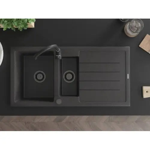 Andres Kjøkkenvask 1 1/2 Kum 1000x500 Mm Svart/grå 6515101510-76-b