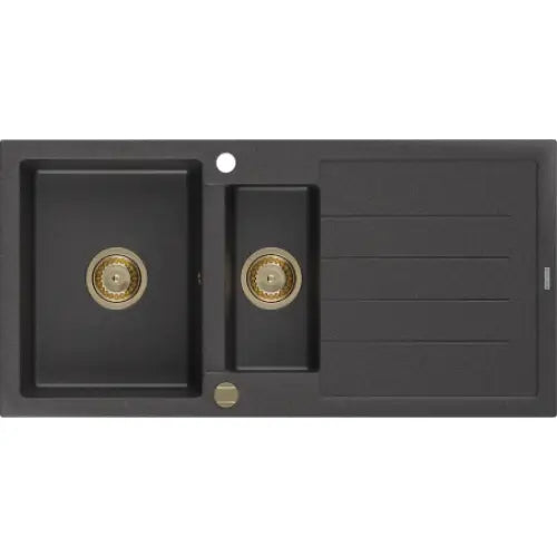 Andres Kjøkkenvask 1 1/2 Kum 1000x500 Mm Svart/grå - 6515101510-76-g