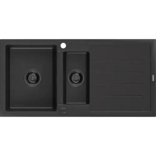 Andres Kjøkkenvask 1 1/2 Kum 1000x500 Mm Svart/sølv 6515101510-73-b