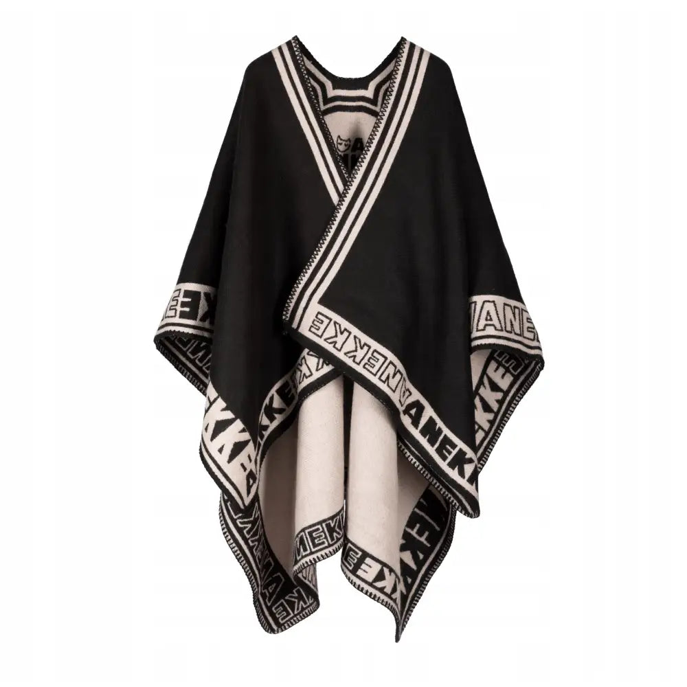 Anekke Sko Shodo Svart Poncho