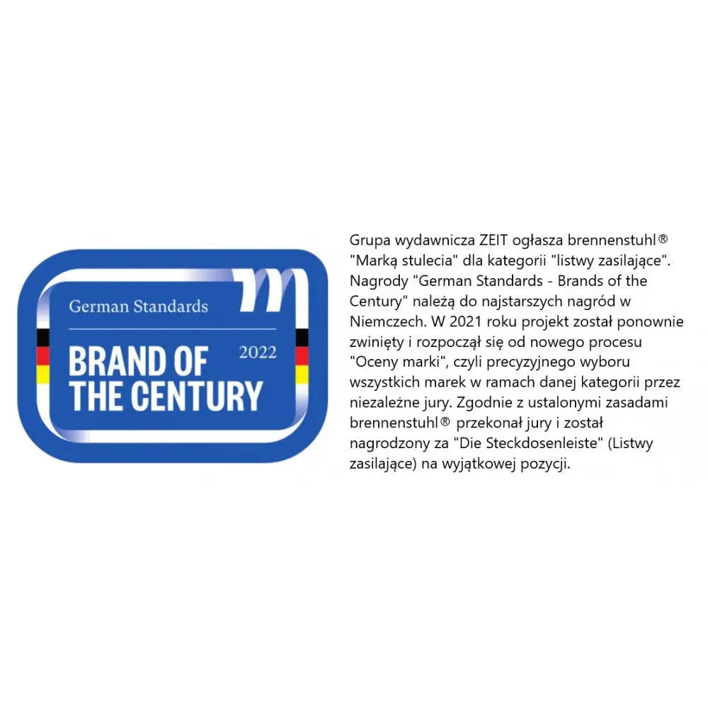 Utmerkelsesmerke for Arbeidslys WiFi WF 3050 P, viser German Standards Brand of the Century 2022.