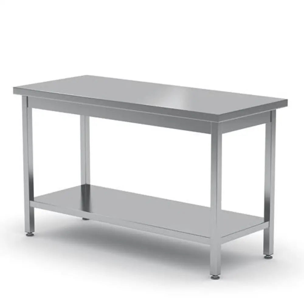 Arbeidsbenk til Kjøkken med Sentral Stålplate og Hylle 120x60cm - Hendi 811528