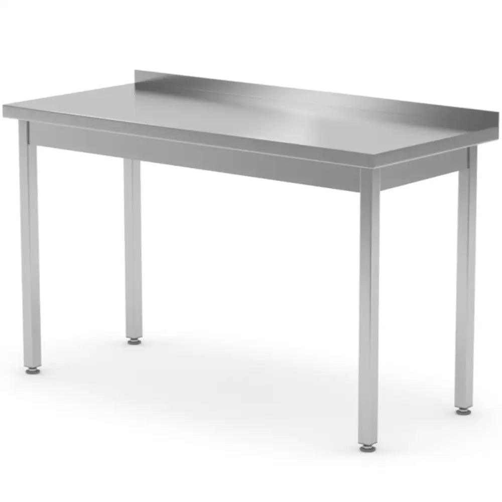Arbeidsbord i Rustfritt Stål med Veggmontering og Kant 100x70x85 Cm - Hendi 812679