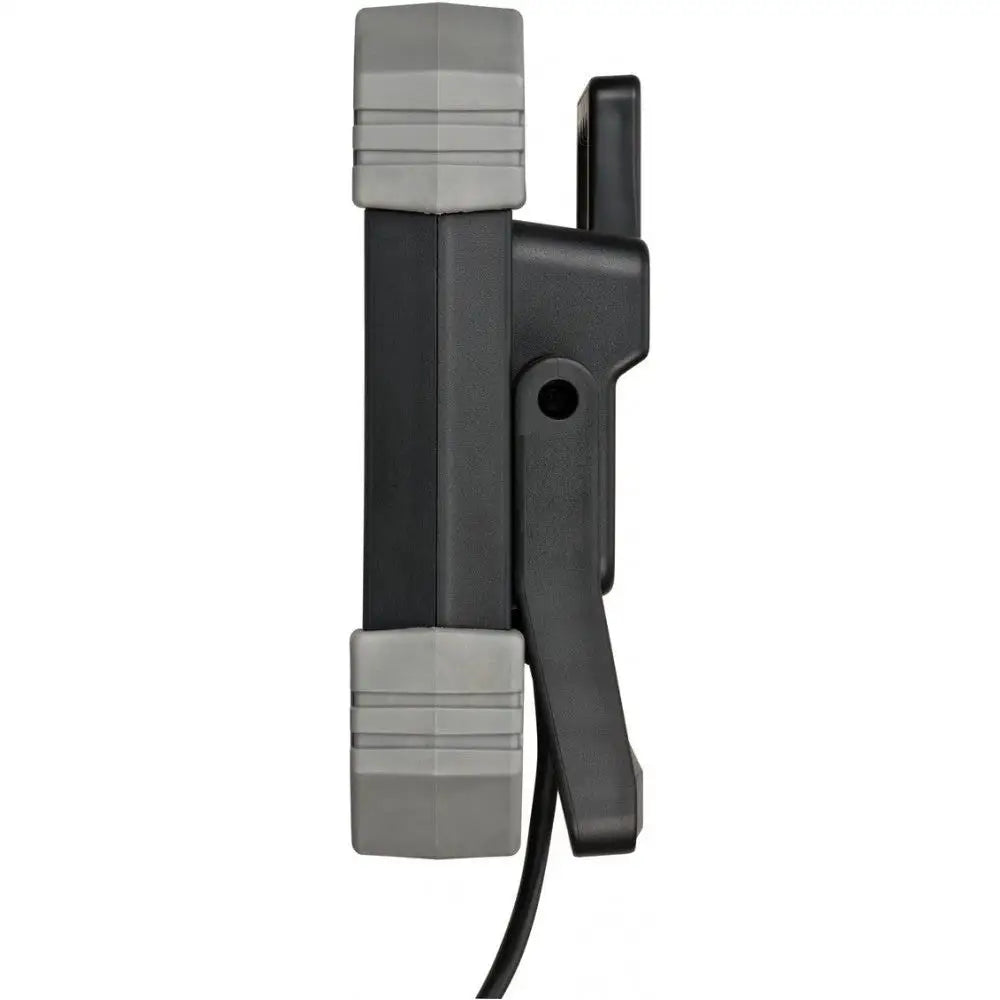 Arbeidslys LED DINORA 8061 sett fra siden med markert håndtak, grå gummikanter og synlig kabel nederst.