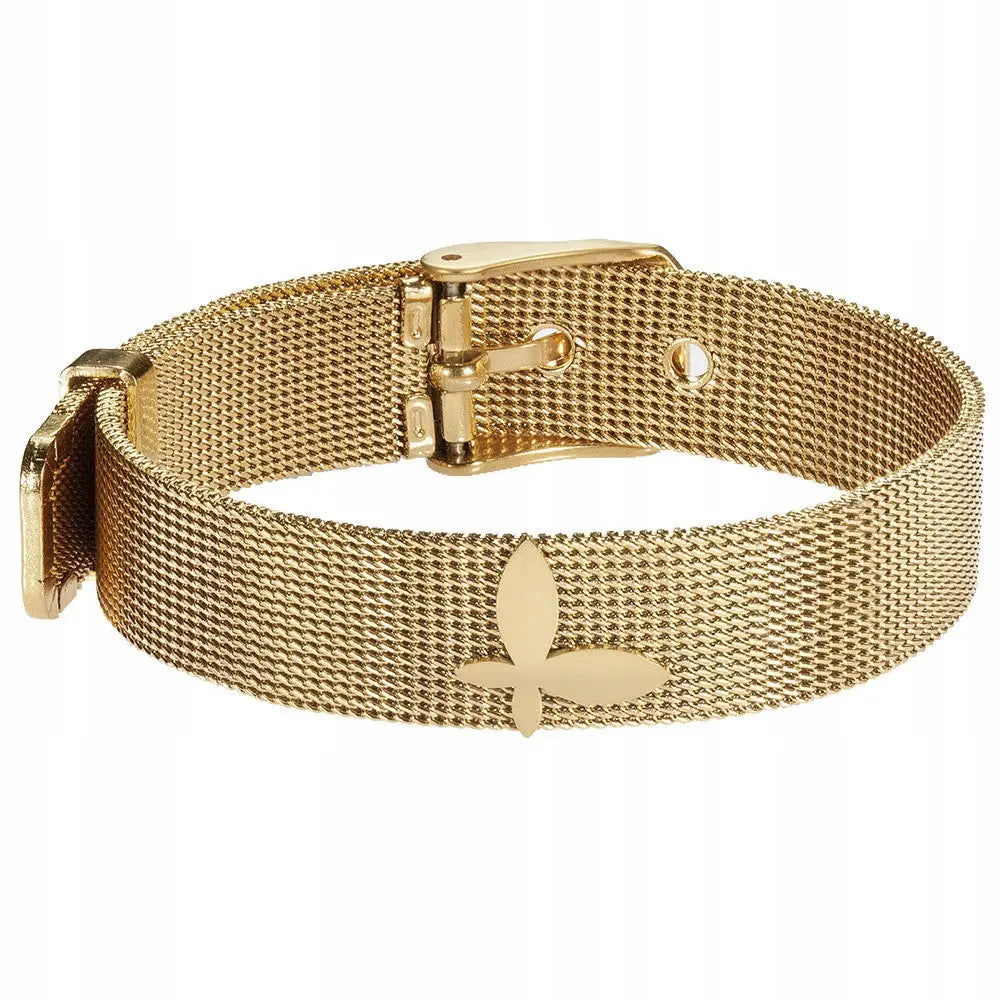 Armbånd Dame med Charms - Luxury Glow Mesh i Rustfritt Stål