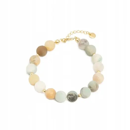 Armbånd Dame med Ametyst og Gull Charms Justerbart 17-20cm