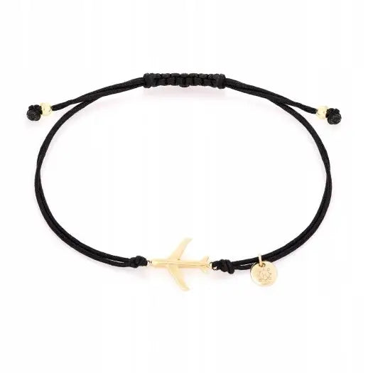 Armbånd Dame Gullbelagt med Fly-anheng og Justerbar Design