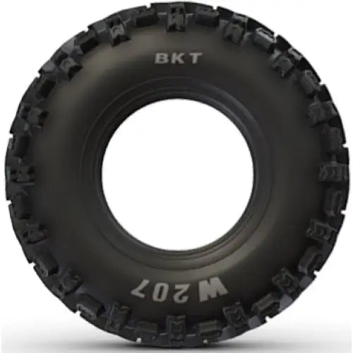 Atv Dekk 25x11-12 BKT W207, frontvisning med tydelig grovt mønster og hvite BKT og W207-markeringer på siden.