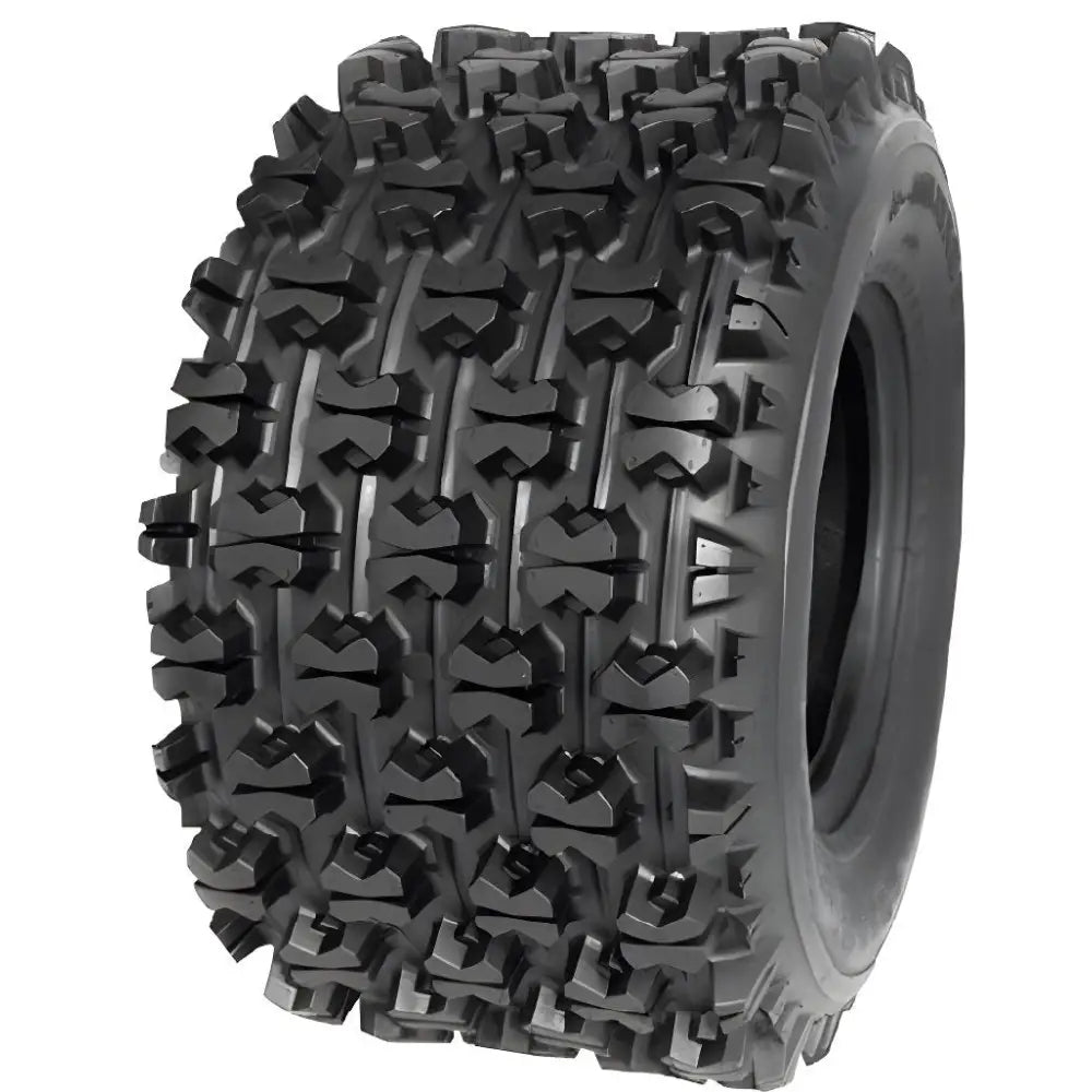 Atv Dekk 20x11-8 Hakuba P357, skråvisning som fremhever ekstra brede knaster og dypt terrengmønster.