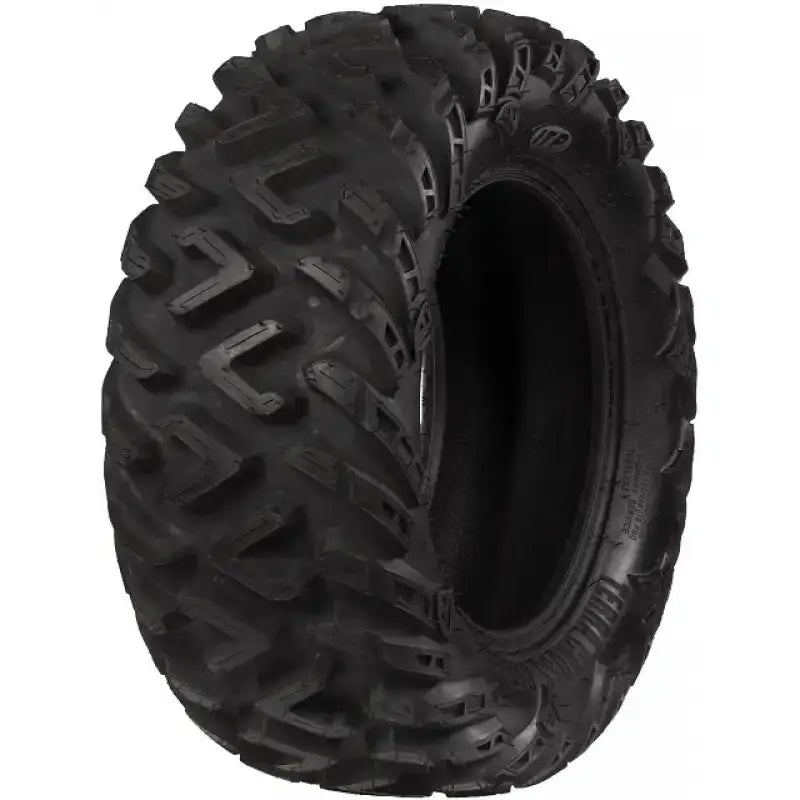 Atv Dekk 26x11R12 ITP Terracross, skråvinkel som fremhever de dype terrengsporene og grovt mønster på svart gummi.