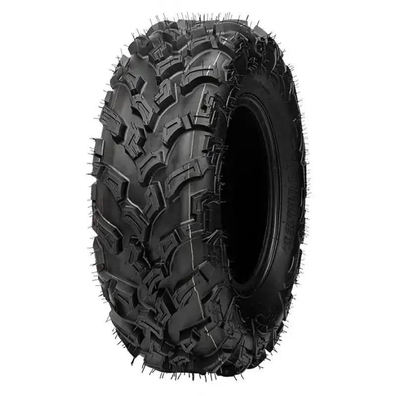 Atv Dekk 26x11-12 Journey, skråvisning som fremhever dypt mønster og markerte gummipigger mot hvit bakgrunn.