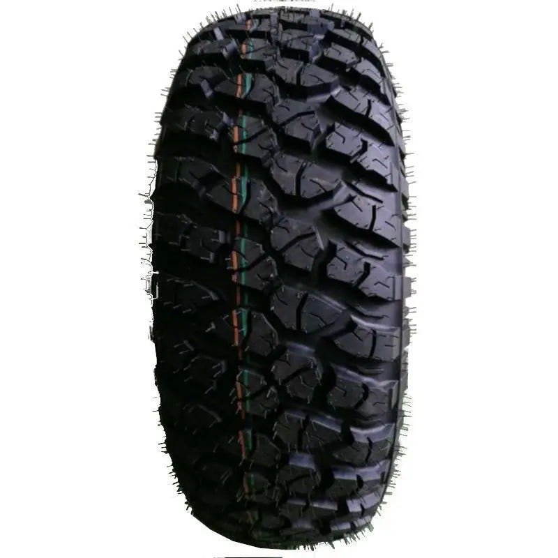 Atv Dekk 30x10-14 Journey, frontbilde som viser grovt mønster, farget stripe langs midten og små gummiknotter.