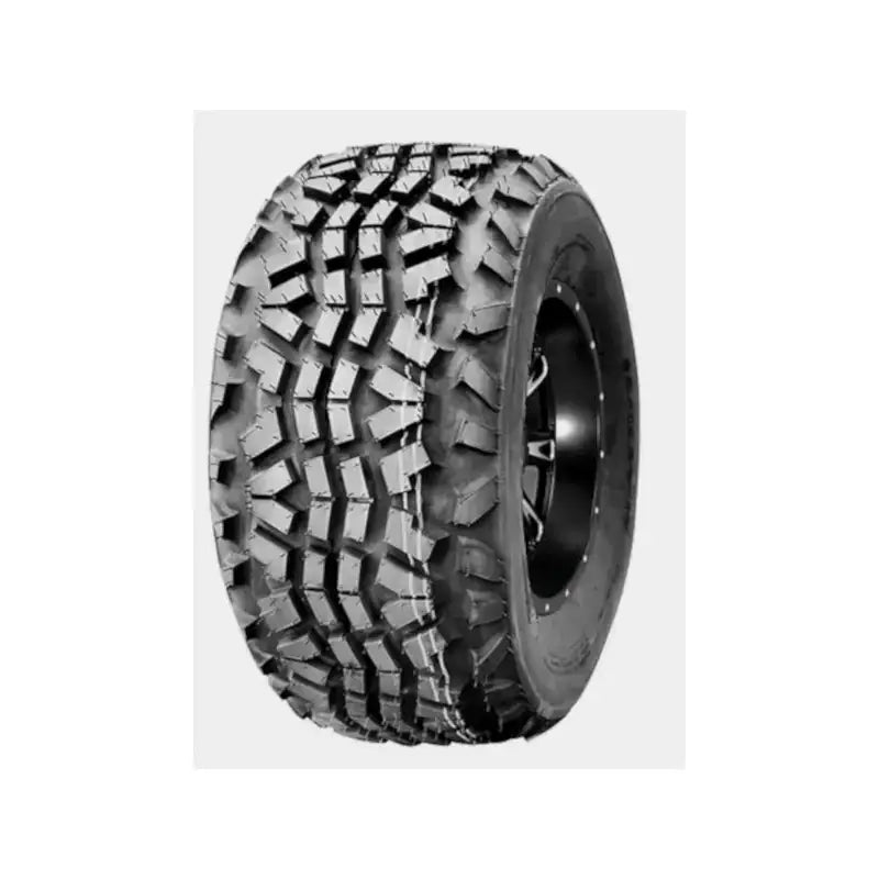 Atv Dekk 22x11-10 Journey 98A3, med grovt, dypt mønster sett fra skrå vinkel, tydelig struktur for optimalt terrenggrep.