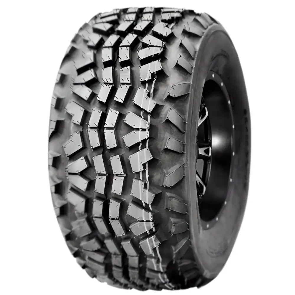 Atv Dekk 24x11-10 Journey, vinklet visning som fremhever det dype terrengmønsteret og brede spor mot hvit bakgrunn.
