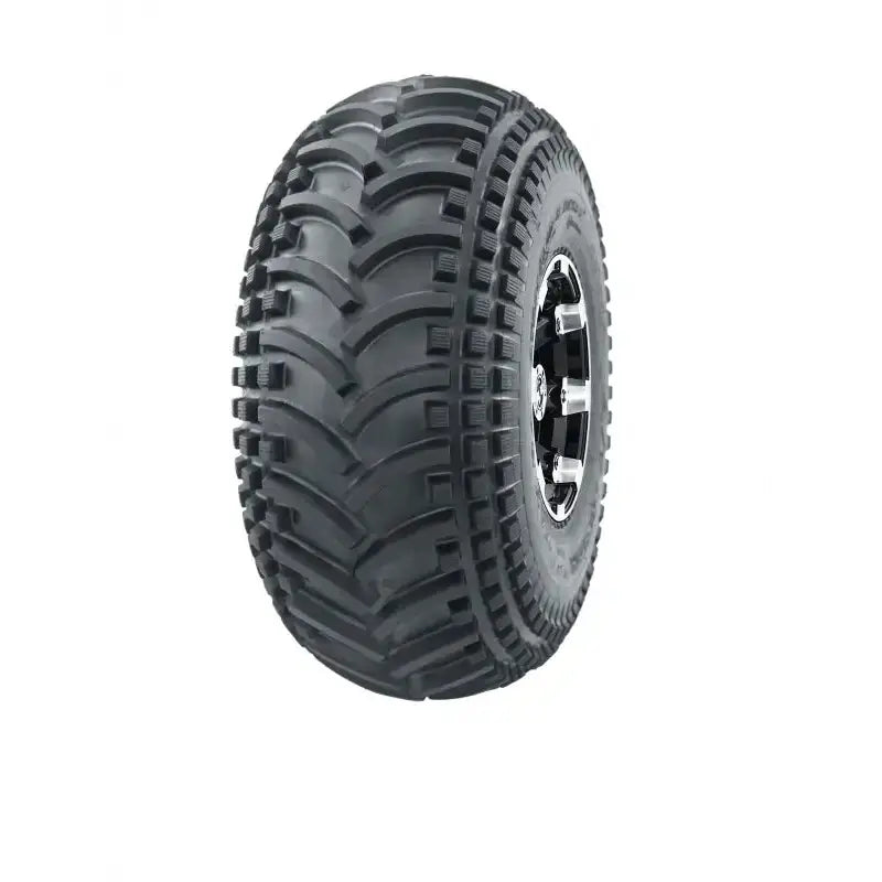 Atv Dekk 22x12-8 Journey P308, sideperspektiv som fremhever grovt mønster og sølvfarget felg mot hvit bakgrunn.