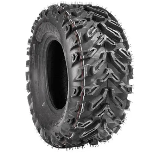 Atv Dekk 25x8-12 Journey P3103 i svart gummi, vist i trekvart vinkel med markerte mønster og kantknotter.