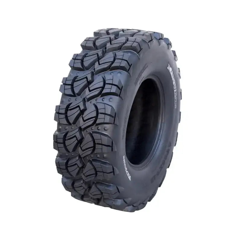 Atv Dekk 26x11-12 Roadguider Victrory, trekvart visning som fremhever det grove mønsteret for optimalt veigrep.