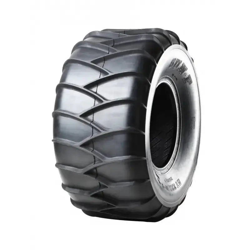 Atv Dekk 22x10-9 Sunf A-036, skråvisning som fremhever det diagonale mønsteret og dekksidens detaljer.