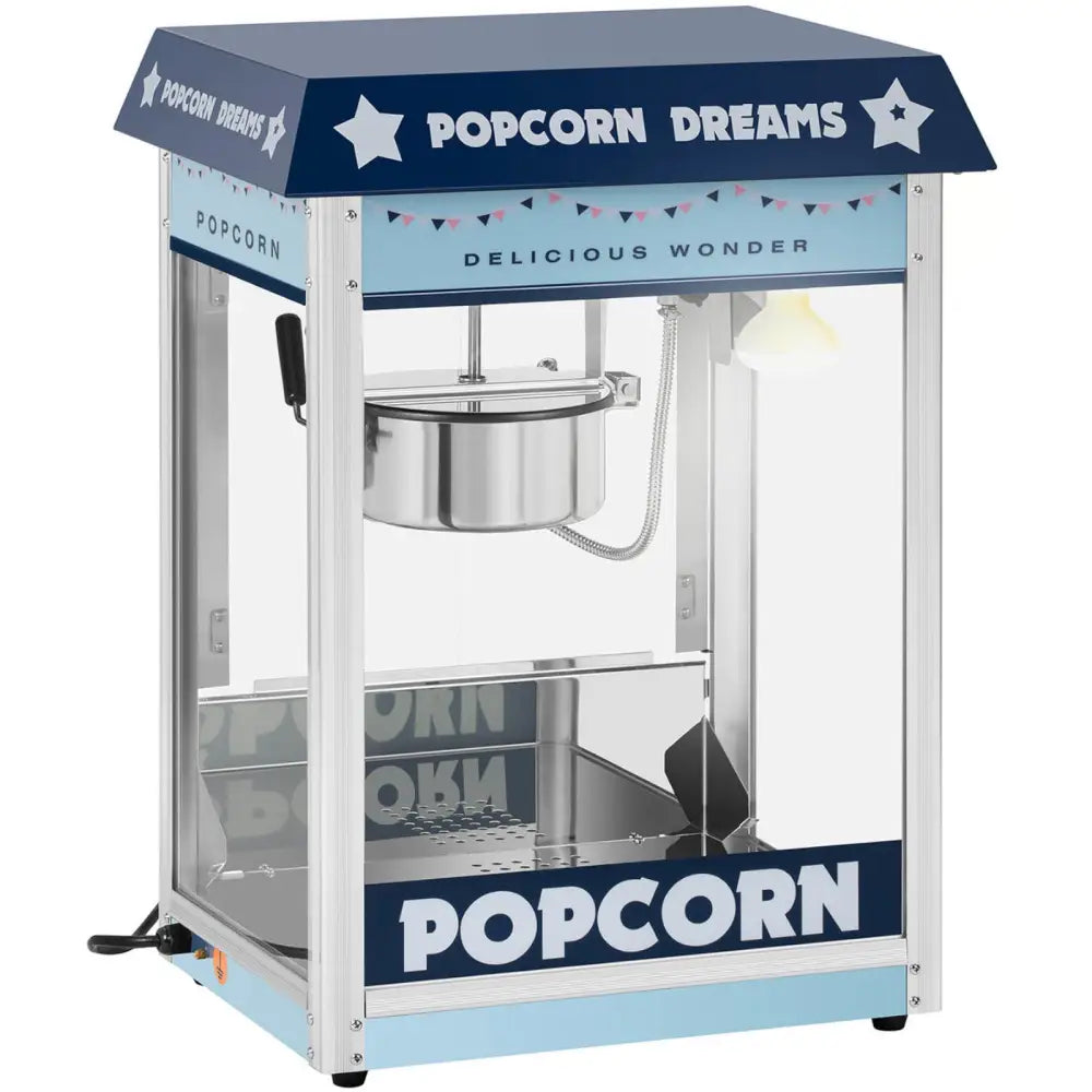 Automatisk Popcornmaskin Retro Teflon 1600 w 5-6 Kg/t - Blå