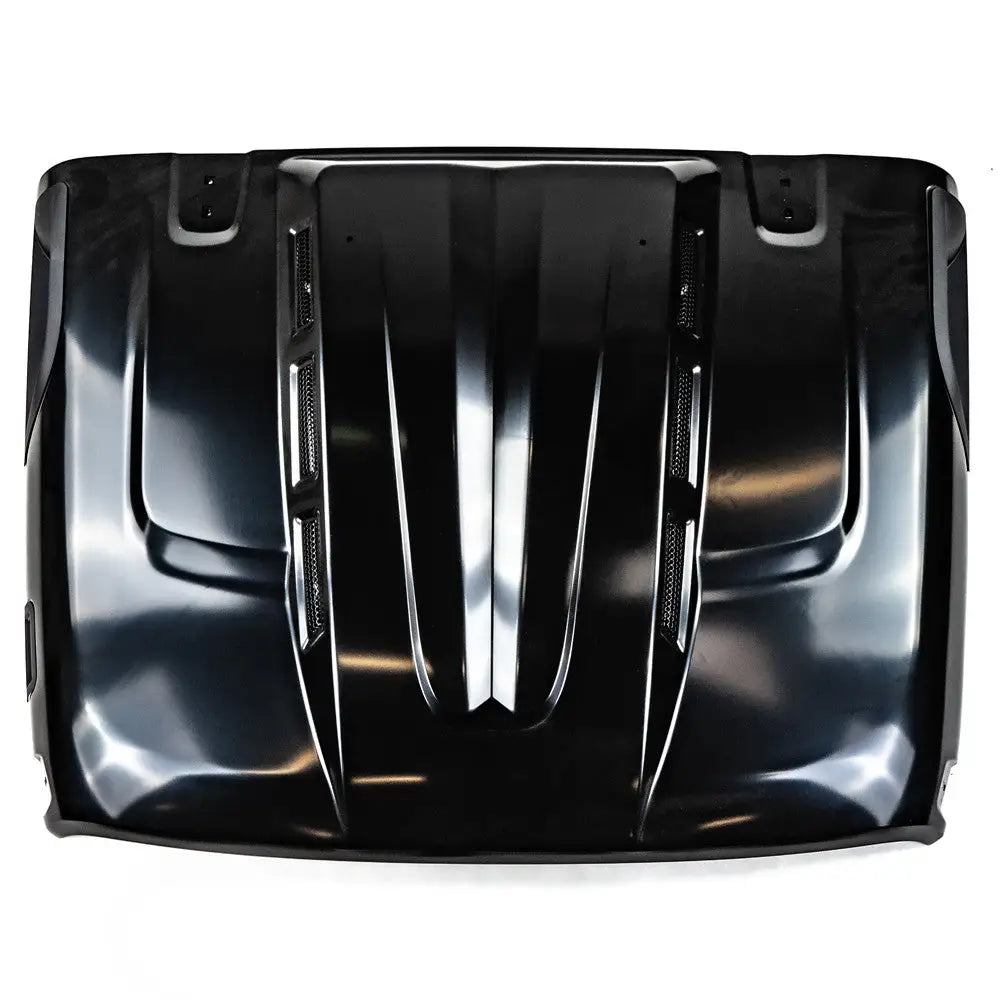 Avenger Motorhette i Svart Matte Stål - Jeep Wrangler Jl 4 d 18-